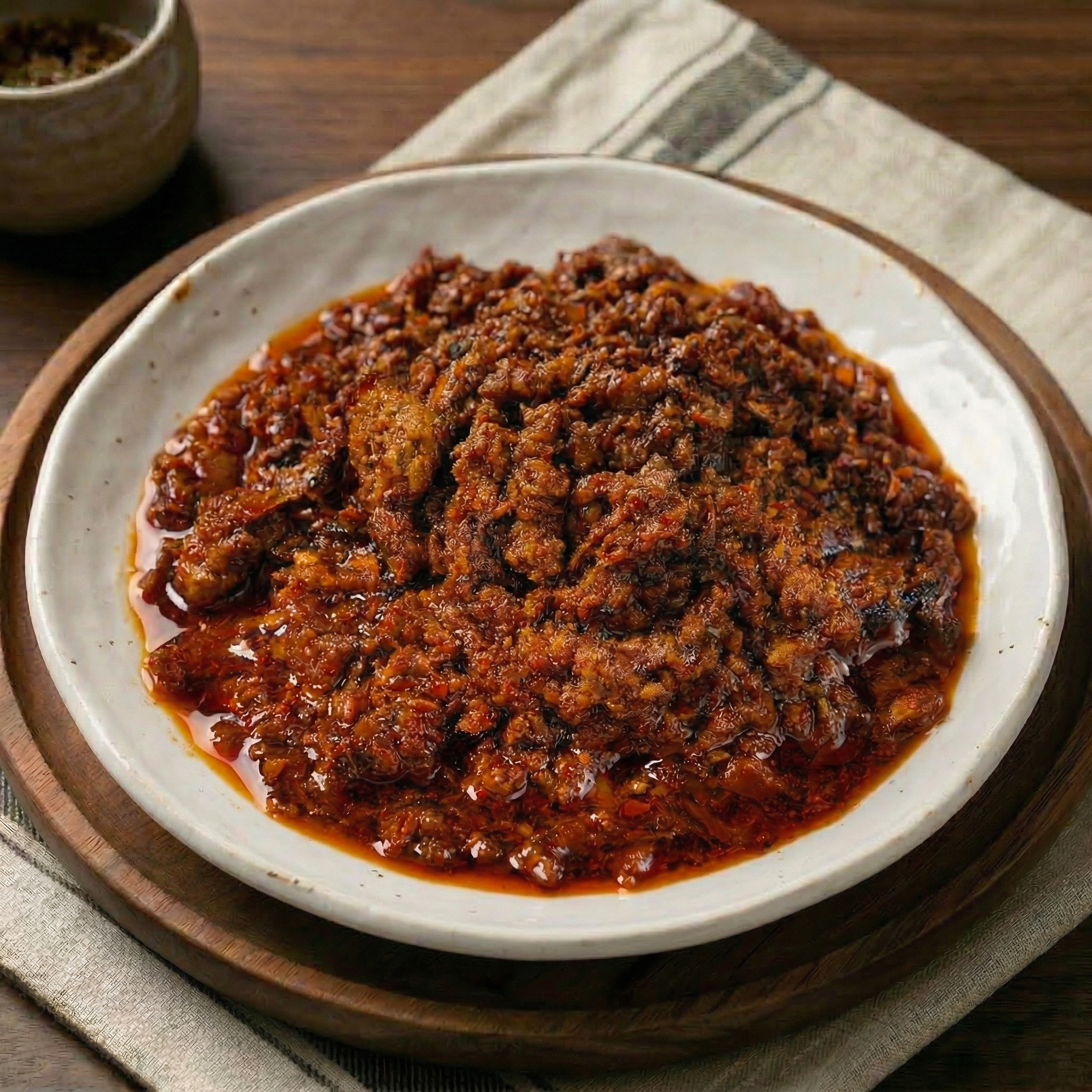 香辣牛肉酱产品插画